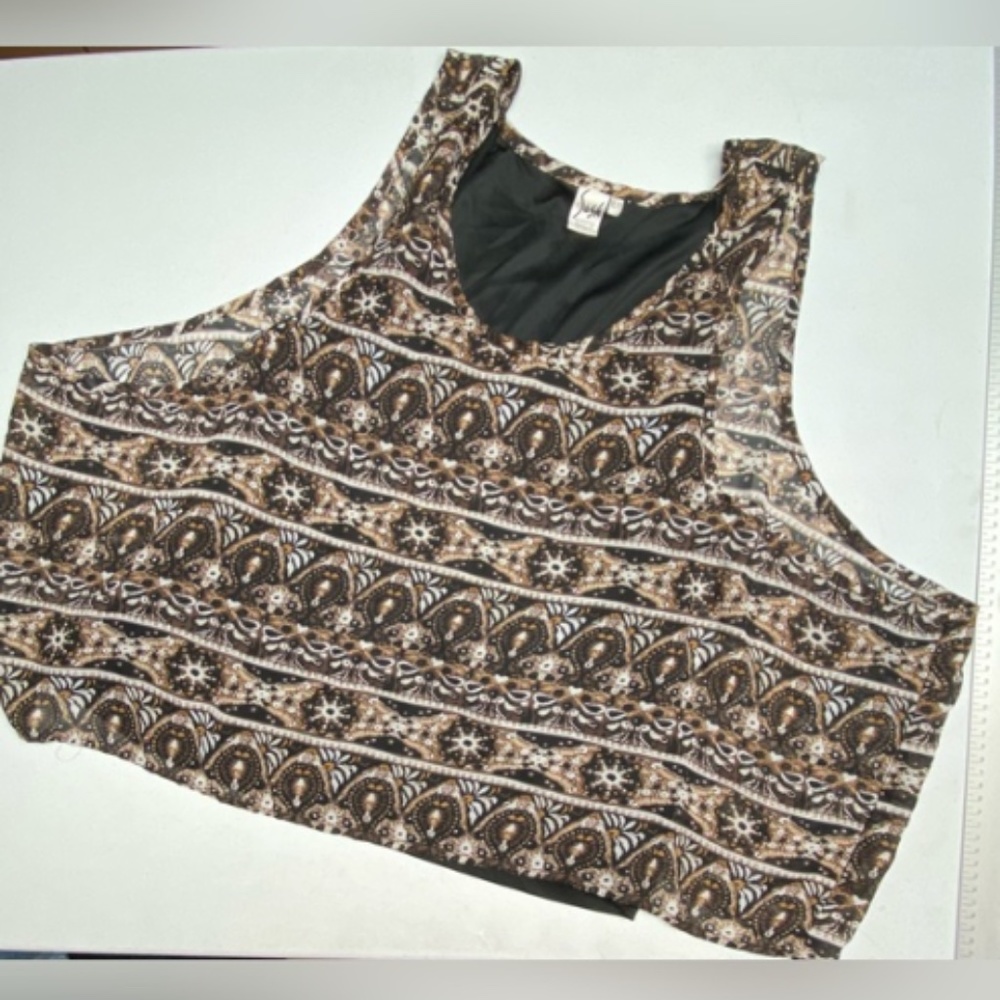 Sash BLK/WHT/BRN Lined Tank, XL Spring Sale